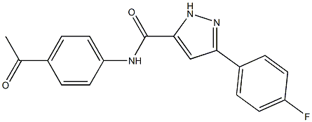 N-(4-acetylphenyl)-3-(4-fluorophenyl)-1H-pyrazole-5-carboxamide Structure