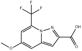 5-METHOXY-7-(TRIFLUOROMETHYL)PYRAZOLO[1,5-A]PYRIDINE-2-CARBOXYLIC ACID Structure