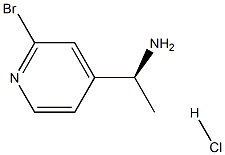 (S)-2-Bromo-4-(1-amino)ethylpyridine hydrochloride Structure