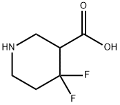 4,4-difluoropiperidine-3-carboxylic acid hydrochloride Structure