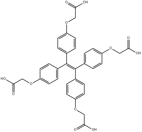 2,2',2'',2'''-((ethene-1,1,2,2-tetrayltetrakis(benzene-4,1-diyl))tetrakis(oxy))tetraacetic acid Structure