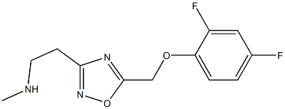 2-[5-[(2,4-difluorophenoxy)methyl]-1,2,4-oxadiazol-3-yl]-N-methylethanamine Structure