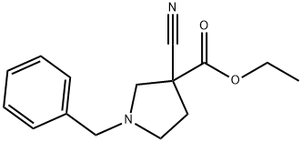 ETHYL 1-BENZYL-3-CYANOPYRROLIDINE-3-CARBOXYLATE Structure