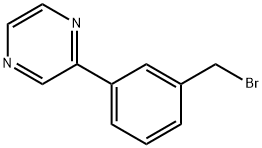 2-(3-(BROMOMETHYL)PHENYL)PYRAZINE 구조식 이미지