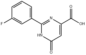 2-(3-Fluorophenyl)-6-oxo-1,6-dihydropyrimidine-4-carboxylic acid Structure