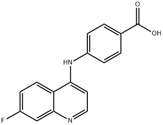 4-(7-Fluoro-quinolin-4-ylamino)-benzoic acid 구조식 이미지