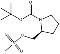 tert-butyl(2S)-2-{[(methylsulfonyl)oxy]methyl}-pyrrolidine-1-carboxylate 구조식 이미지