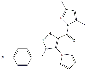 [1-[(4-chlorophenyl)methyl]-5-pyrrol-1-yltriazol-4-yl]-(3,5-dimethylpyrazol-1-yl)methanone Structure