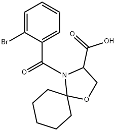 4-(2-bromobenzoyl)-1-oxa-4-azaspiro[4.5]decane-3-carboxylic acid Structure