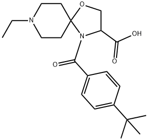 4-(4-tert-butylbenzoyl)-8-ethyl-1-oxa-4,8-diazaspiro[4.5]decane-3-carboxylic acid Structure