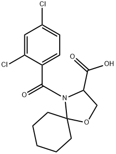 4-(2,4-dichlorobenzoyl)-1-oxa-4-azaspiro[4.5]decane-3-carboxylic acid 구조식 이미지