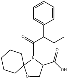 4-(2-phenylbutanoyl)-1-oxa-4-azaspiro[4.5]decane-3-carboxylic acid Structure