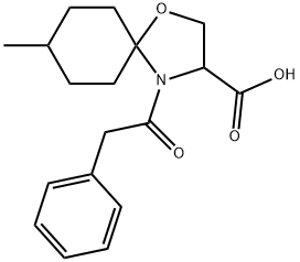 8-methyl-4-(2-phenylacetyl)-1-oxa-4-azaspiro[4.5]decane-3-carboxylic acid Structure