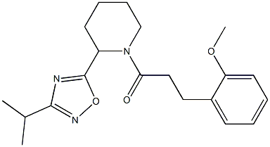 3-(2-methoxyphenyl)-1-[2-(3-propan-2-yl-1,2,4-oxadiazol-5-yl)piperidin-1-yl]propan-1-one Structure