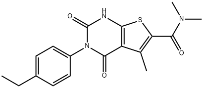 3-(4-ethylphenyl)-N,N,5-trimethyl-2,4-dioxo-1H-thieno[2,3-d]pyrimidine-6-carboxamide Structure