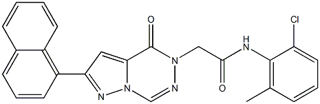 N-(2-chloro-6-methylphenyl)-2-(2-naphthalen-1-yl-4-oxopyrazolo[1,5-d][1,2,4]triazin-5-yl)acetamide Structure