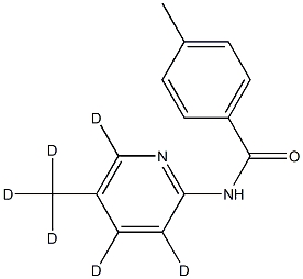 4-methyl-N-[3,4,6-trideuterio-5-(trideuteriomethyl)pyridin-2-yl]benzamide 구조식 이미지