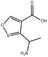 3-(1-Amino-ethyl)-isoxazole-4-carboxylic acid 구조식 이미지