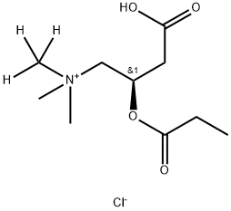 [(2R)-3-carboxy-2-propanoyloxypropyl]-dimethyl-(trideuteriomethyl)azanium:chloride 구조식 이미지