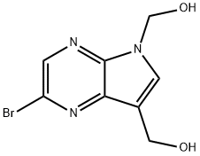 (2-BROMO-5H-PYRROLO[2,3-B]PYRAZINE-5,7-DIYL)DIMETHANOL 구조식 이미지