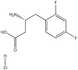 (R)-3-AMINO-4-(2,4-DIFLUOROPHENYL)-BUTYRIC ACID-HCL Structure