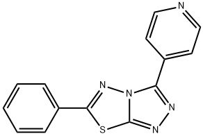 1,2,4-Triazolo[3,4-b][1,3,4]thiadiazole, 6-phenyl-3-(4-pyridinyl)- 구조식 이미지