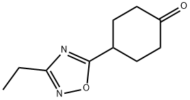 4-(3-ethyl-1,2,4-oxadiazol-5-yl)cyclohexanone 구조식 이미지
