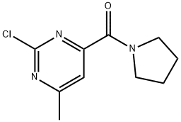 (2-Chloro-6-methyl-pyrimidin-4-yl)-pyrrolidin-1-yl-methanone 구조식 이미지