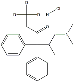 1,1,1-trideuterio-6-(dimethylamino)-5-methyl-4,4-diphenylhexan-3-one:hydrochloride 구조식 이미지