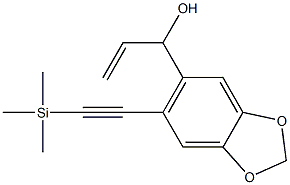 1-[6-(2-trimethylsilylethynyl)-1,3-benzodioxol-5-yl]prop-2-en-1-ol 구조식 이미지