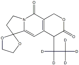 4'-(1,1,2,2,2-pentadeuterioethyl)spiro[1,3-dioxolane-2,6'-1,4,7,8-tetrahydropyrano[3,4-f]indolizine]-3',10'-dione Structure