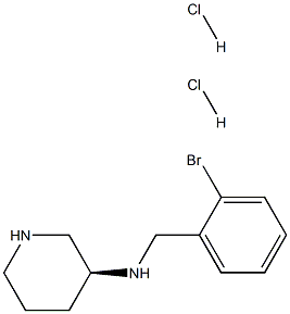 (S)-N-[(2-Bromophenyl)methyl]piperidin-3-amine dihydrochloride Structure