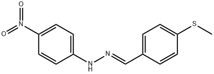 1-[4-(methylsulfanyl)benzylidene]-2-(4-nitrophenyl)hydrazine Structure