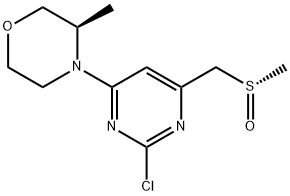 (R)-4-(2-chloro-6-(((S)-methylsulfinyl)methyl)pyrimidin-4-yl)-3-methylmorpholine Structure