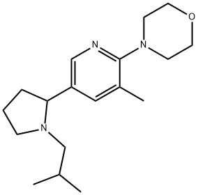 4-[5-(1-Isobutyl-pyrrolidin-2-yl)-3-methyl-pyridin-2-yl]-morpholine 구조식 이미지