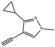 3-Cyclopropyl-4-ethynyl-1-methyl-1H-pyrazole 구조식 이미지