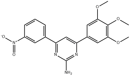 4-(3-nitrophenyl)-6-(3,4,5-trimethoxyphenyl)pyrimidin-2-amine 구조식 이미지