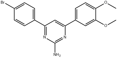 4-(4-bromophenyl)-6-(3,4-dimethoxyphenyl)pyrimidin-2-amine 구조식 이미지