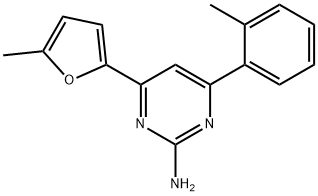 4-(5-methylfuran-2-yl)-6-(2-methylphenyl)pyrimidin-2-amine 구조식 이미지