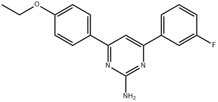 4-(4-ethoxyphenyl)-6-(3-fluorophenyl)pyrimidin-2-amine 구조식 이미지