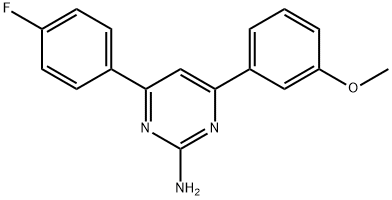 4-(4-fluorophenyl)-6-(3-methoxyphenyl)pyrimidin-2-amine Structure