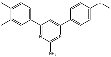 4-(3,4-dimethylphenyl)-6-(4-methoxyphenyl)pyrimidin-2-amine 구조식 이미지