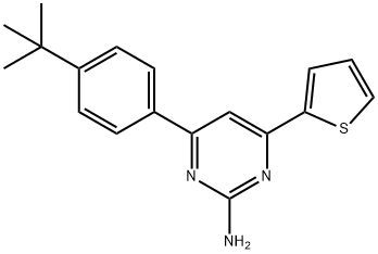 4-(4-tert-butylphenyl)-6-(thiophen-2-yl)pyrimidin-2-amine 구조식 이미지