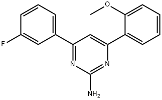 4-(3-fluorophenyl)-6-(2-methoxyphenyl)pyrimidin-2-amine Structure