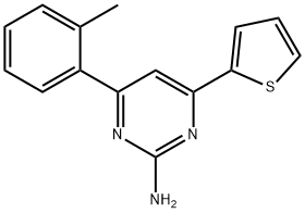 4-(2-methylphenyl)-6-(thiophen-2-yl)pyrimidin-2-amine 구조식 이미지