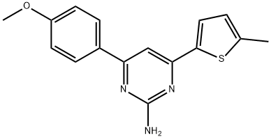 4-(4-methoxyphenyl)-6-(5-methylthiophen-2-yl)pyrimidin-2-amine 구조식 이미지