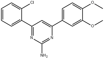 4-(2-chlorophenyl)-6-(3,4-dimethoxyphenyl)pyrimidin-2-amine Structure