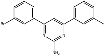4-(3-bromophenyl)-6-(3-methylphenyl)pyrimidin-2-amine Structure
