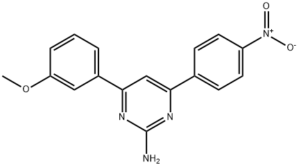 4-(3-methoxyphenyl)-6-(4-nitrophenyl)pyrimidin-2-amine 구조식 이미지