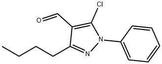 3-butyl-5-chloro-1-phenyl-1H-pyrazole-4-carbaldehyde Structure